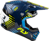 Fly Racing Formula Cp Slice Helmet Navy/Hi Vis/White Large - Lightweight Impact Protection