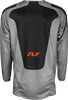 Fly Racing Kinetic Sym Jersey Grey/Orange/Black Small - Performance Motorcycle Jersey with Tagless Comfort-Stretch Collar
