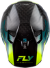 Fly Racing Formula S Carbon Byte Helmet Black Carbon/Teal/Lime XL