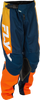 Fly Racing Youth Kinetic Pants Navy/Orange Size 20 - Durable and Comfortable Off-Road Riding Gear