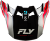 FLY RACING Formula S Carbon Byte Visor in Red Carbon/Red/Grey for XL/2X Helmets