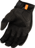 ICON Long Track CX™ Gloves - Black, Size Large – Synthetic NovoBuck with Reinforced Palm and D3O® Foam Protection