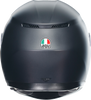 AGV K3 Matte Black Full-Face Motorcycle Helmet - XS (Part #2118381004004XS)