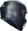 AGV K3 Matte Black Full-Face Motorcycle Helmet - XS (Part #2118381004004XS)