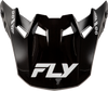 Fly Racing Formula CC Objective Visor Black/White XL/2X - Enhanced Visibility and Comfort