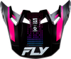 Fly Racing Formula S Carbn Protocol Visor in Black Carbon with Blue and Pink Accents, XL/2X