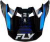 Fly Racing Formula S Carbn Protocol Visor Black Carbon with Blue Yellow Accents