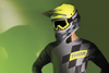 THOR Combat Goggle Racer Flo Acid/Black with Clear Lens (Part No. 2601-2706)