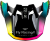 Fly Racing Formula S Carbon Legacy Visor Black, Electric Blue & Fuchsia Yellow