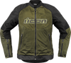 ICON Women's Overlord3 Mesh™ Jacket - Green, Medium - Sport Fit with Impact Protection