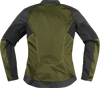 ICON Women's Overlord3 Mesh™ Jacket - Green, Medium - Sport Fit with Impact Protection