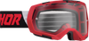 THOR Regiment Goggle with Clear Lens - Red/Black, Part Number 2601-2800