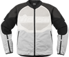 ICON Overlord3™ Leather Motorcycle Jacket - White, 2XL (Part No. 2810-4122)