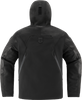 ICON Basehawk2™ Jacket for Men - Black, Size Small - Durable Leather and Softshell Construction with Impact Protectors