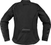 ICON Women's Overlord3™ Jacket in Black - Small | Sport Fit with D3O® Impact Protectors