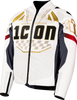 ICON Contra3 Rizz Rizz Jacket 2XL - White with Impact Protection and Premium Features