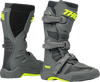 THOR Youth Blitz XR Boots - Gray/Charcoal, US 4 - Durable Motorcycle Footwear with Adjustable Straps and Reinforced Toe Cap