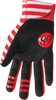 THOR Mainstay Gloves Slice White/Red 2XL – Featherweight Motorcycle Touchscreen Gloves with Perforated Clarino Palm