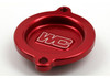 WORKS CNC Machined Oil Filter Cover for KTM and Husqvarna - Red