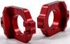 WORKS Elite Axle Blocks for Kawasaki KX250F - Red, Part Number 17-240