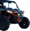 RAVEK Front Bumper and Skid Plate with Amber Lights for Polaris RZR 64-317ORLA