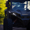 RAVEK Front Bumper and Skid Plate with Amber Lights for Polaris RZR 64-317BKLA