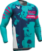 THOR Launchmode Bleach Jersey White/Aqua Large - 2910-8408