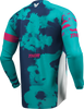 THOR Launchmode Bleach Jersey - White/Aqua, Medium - Part Number 2910-8407