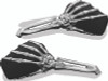 Kuryakyn Skeleton Hand Mirrors Chrome/Black – Realistic Skeleton Hand Design for Powersports Vehicles