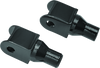 Kuryakyn Tapered Passenger Footpeg Adapters for Honda VTX1800 and Shadow ACE Models in Gloss Black