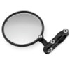 CRG Hindsight EXO Folding 3-Inch Round Bar-End Mirror for Street Bikes, Left Side – Black