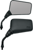 EMGO Roadhawk Side View Mirror - Rectangle Short Black with M10 x 1.25 Mount - Part 20-25150