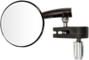 EMGO 20-34042 Side View Round Black Mirror for 7/8" Handlebars