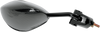 EMGO Side View Mirror for Kawasaki 20-43063 with Black Carbon Fiber Finish