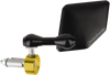 Driven Racing DHBML-GD Halo Side View Mirror for Bikes - Black and Gold, Left