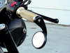 Todd's Cycle BSMR-2 Shooter Side View Round Mirror - Black for Handlebar Mounting