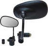 PARTS UNLIMITED Oval Black Bar End Mirror for 7/8" and 1" Handlebars - Model 17013