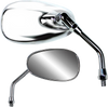 PARTS UNLIMITED American-Style Side View Mirror, 5-1/2 inch Oval Chrome – Part Number 17032