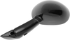 PARTS UNLIMITED Round Side View Mirror for GSX600LH - Left Side, Black