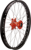 Moose Offroad SX-1 Front Wheel Assembly for KTM, Gas Gas, Husqvarna – Black with Orange Hub, 21x1.6