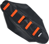 MOOSE OFFROAD KTM 650 Ribbed Seat Cover with Orange Ribs - Part Number KTM6509-336RT