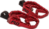 FLO MOTORSPORTS Savage Series Red Footpegs V-800R – Durable Aluminum Motorcycle Footrests with 360° Rotation