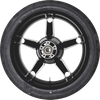 Coastal Moto Daytona Rear Wheel with Dunlop AE Tire 180/55B18 - Black Cut (18") | PKG-DAY185BC-24ABST