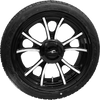 Coastal Moto Largo 3D Rear Wheel with Falken Azenis Tire (18 inch) – Black Cut, Part Number PKG-LGO-187T-BC