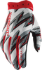100-Percent Ridefit Gloves White and Red Large - Model 10046-00023
