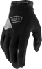 100 Percent Ridecamp Youth Gloves Black Small - Durable and Comfortable Bike Gloves