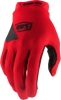 100 Percent Ridecamp Gloves Red Medium – Durable Trail and Track Performance
