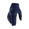 100 Percent Ridecamp Gloves Navy/Slate Blue Small – Durable Cycling Gloves with Grip and Tech-Thread Connectivity