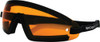 BOBSTER BW201A Wrap Around Sunglasses with Amber Lens and Impact-Resistant Polycarbonate Frame