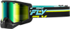 Fly Racing Focus Snow Goggle Black/High Visibility with Green Mirror and Yellow Lens